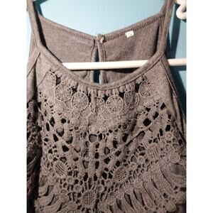 Womens Long Sleeve Shoulderless Lace Top Blouse Size Small